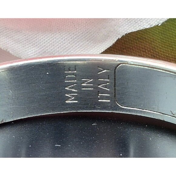 Small Child Sterling Silver Italy "Until There's A Cure" Cancer Bracelet 17.69G - Picture 10 of 11